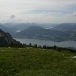 Hochlecken-Aufstieg - Blick auf den Attersee
