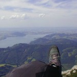 Hochlecken Paragleiter Aussicht nördl. Attersee